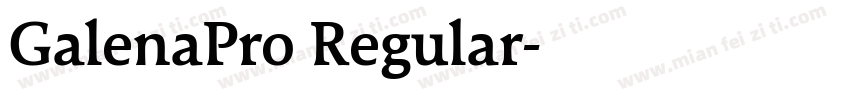 GalenaPro Regular字体转换